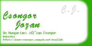 csongor jozan business card